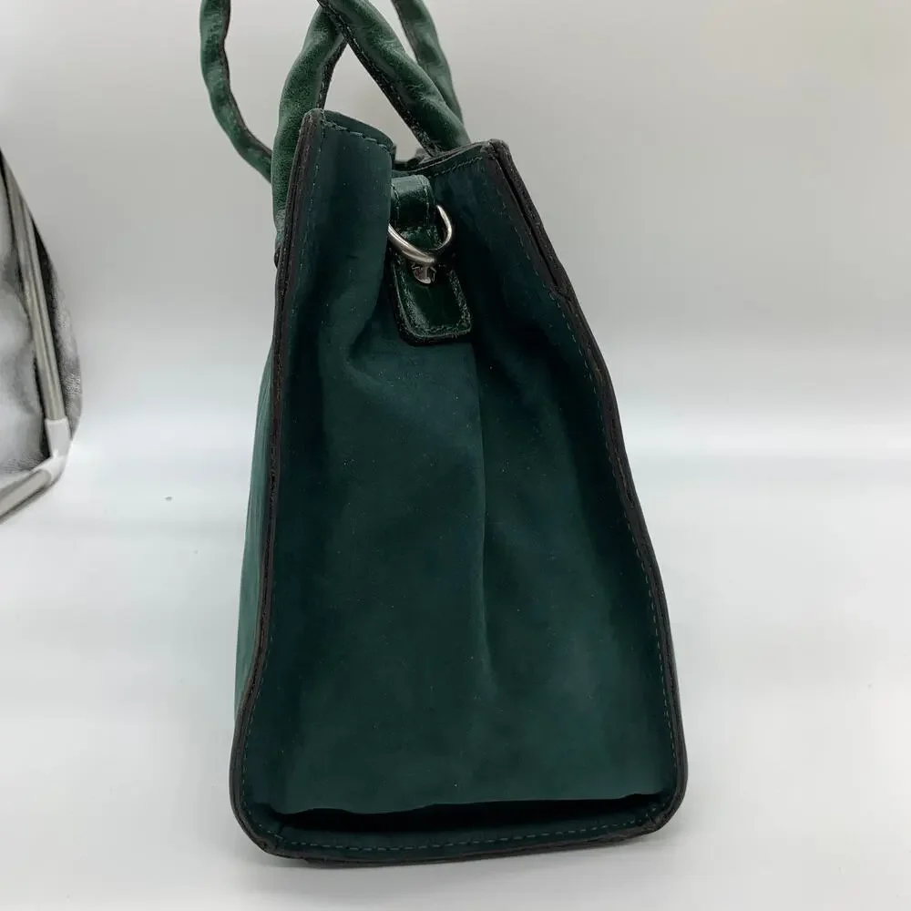Patricia Nash Leather Handbags Primrose Satchel Dark Green Purse